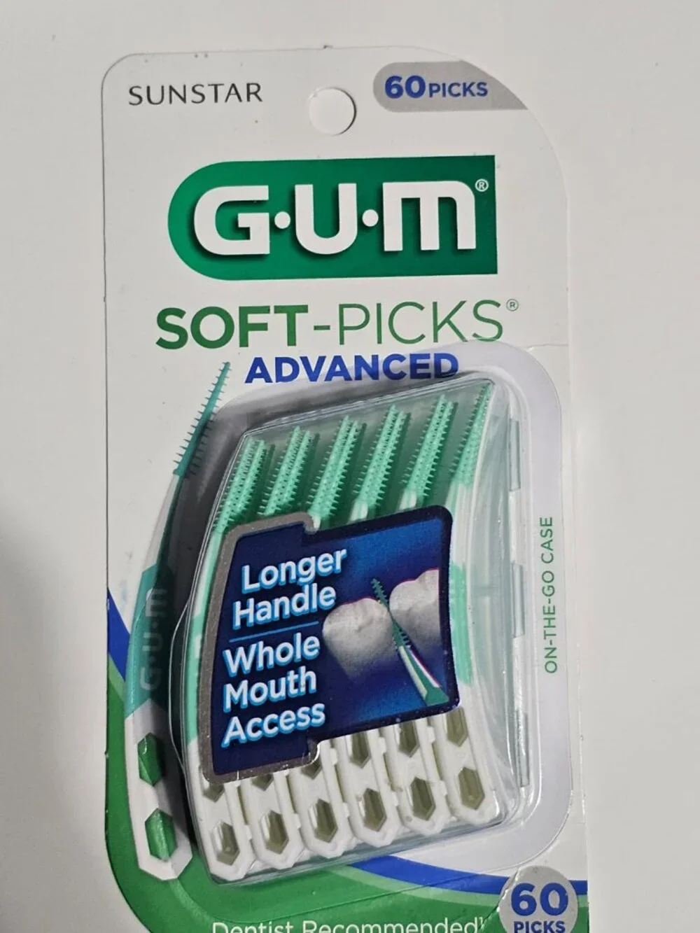 GUM Soft-Picks Advanced, Dentist Recommended Dental Picks, 60 Count